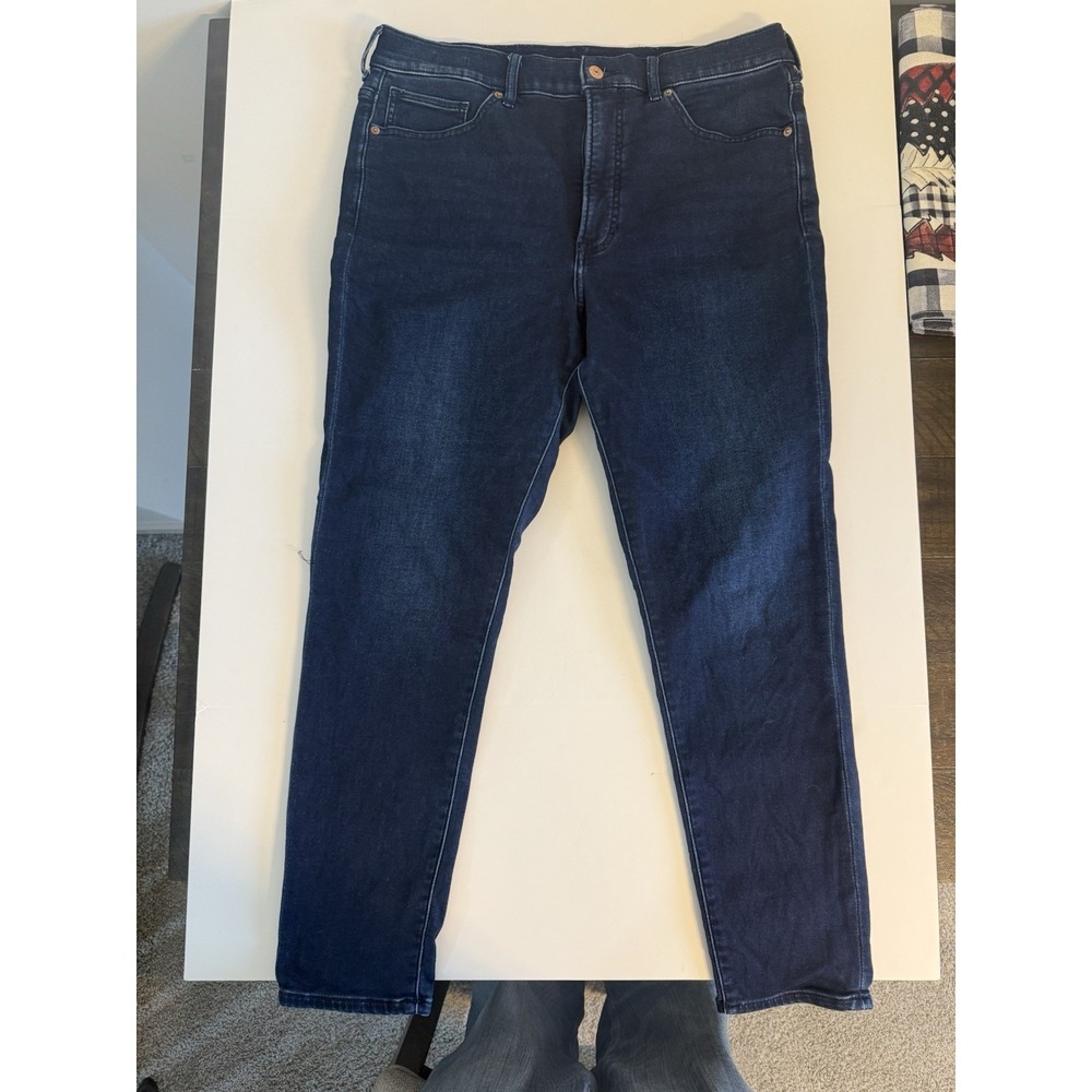 Express Skinny Hi Rise 14R Women's Jeans Blue Stretch Denim Button Fly